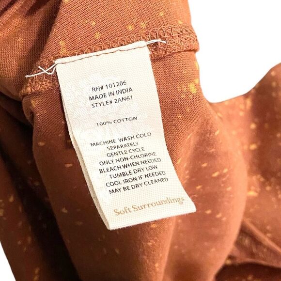 Soft Surrounding Half Button Collared/Turtleneck Long Sleeve Top in Size Large - Picture 9 of 9